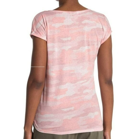 NWT Lucky Brand Super Soft Cotton Camo Tie-Front T-Shirt Top - Picture 2 of 7